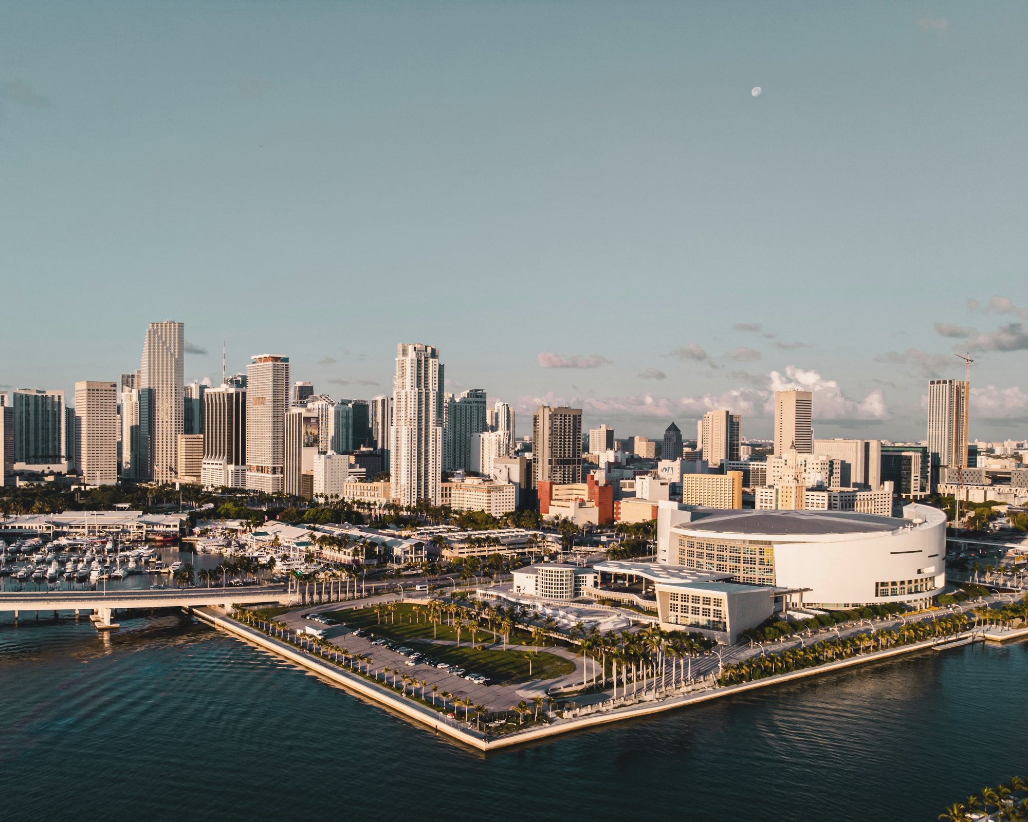Aerial view of the Brickell skyline in Miami
